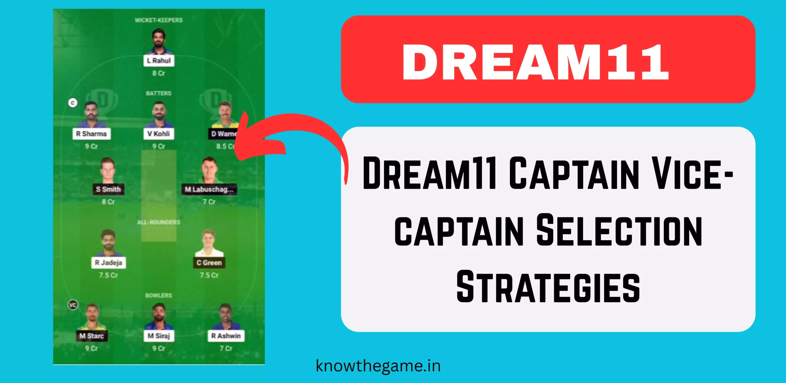 Dream11 Captain Vice-captain Selection Strategies